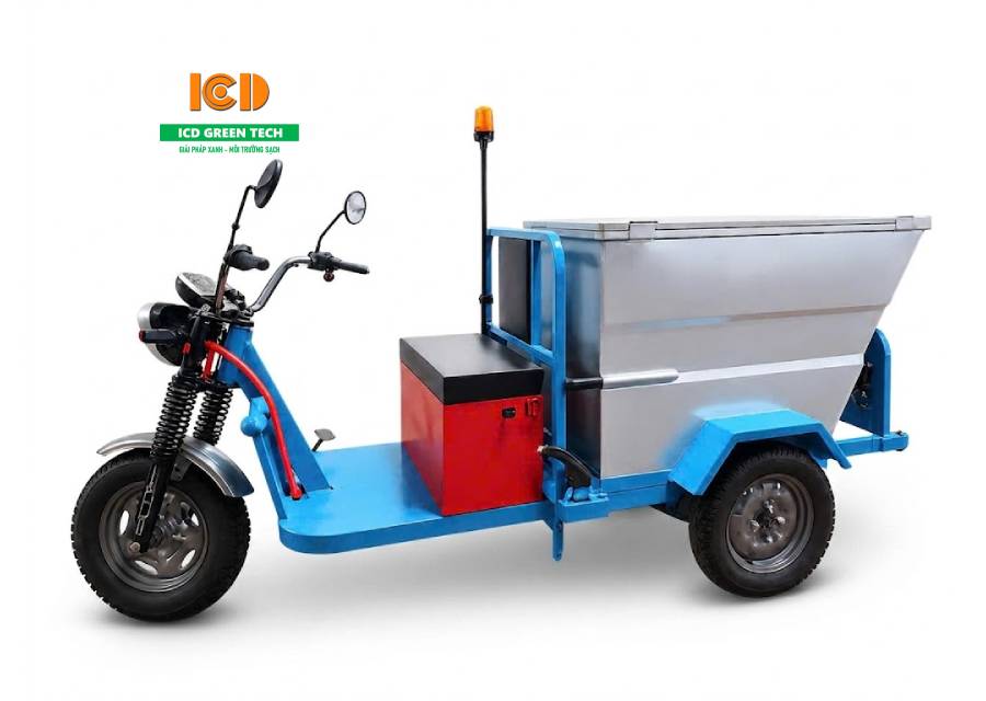 Xe điện 3 bánh chở rác 700L