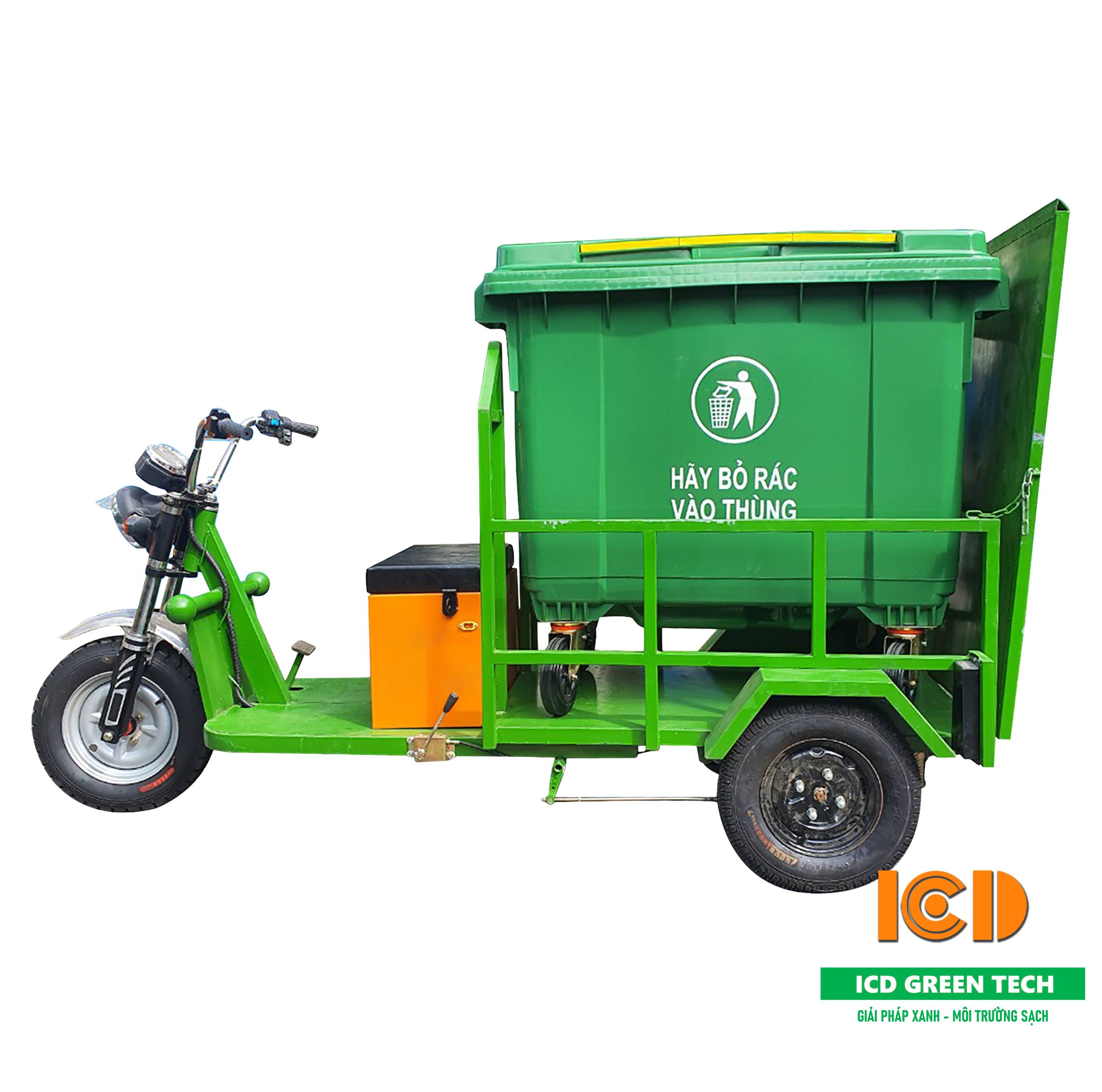 Xe điện chở rác dùng cho thùng 660L